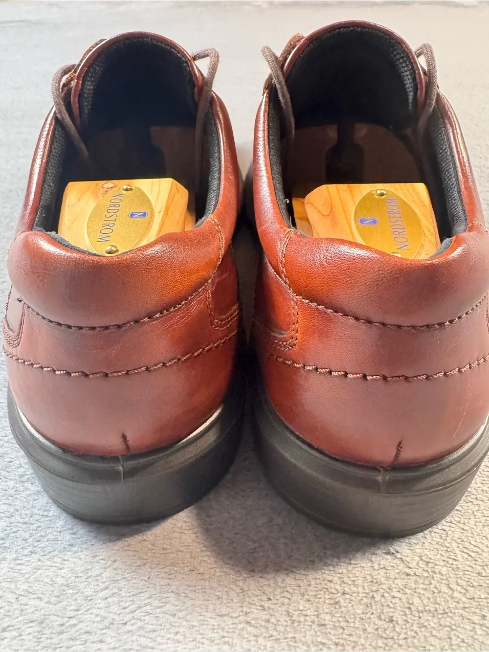 ECCO Helsinki Men's Brown Leather Bike Toe Derby Shoe